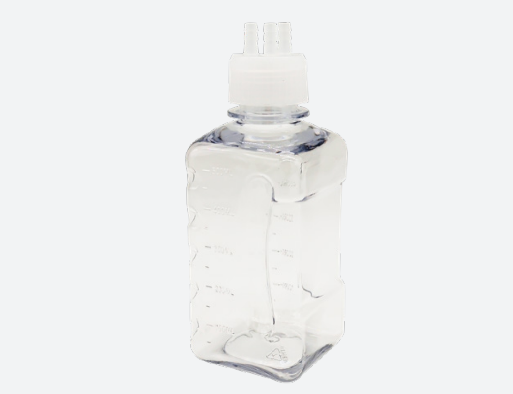 storage bottle with 3 port cap no tubing