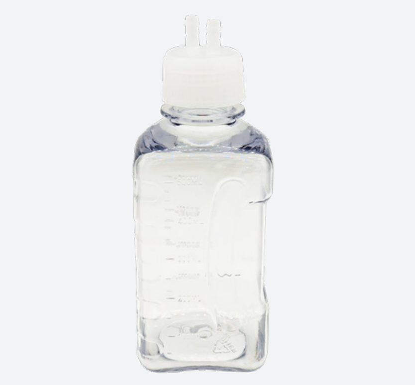 storage bottle with 2 port cap no tubing 